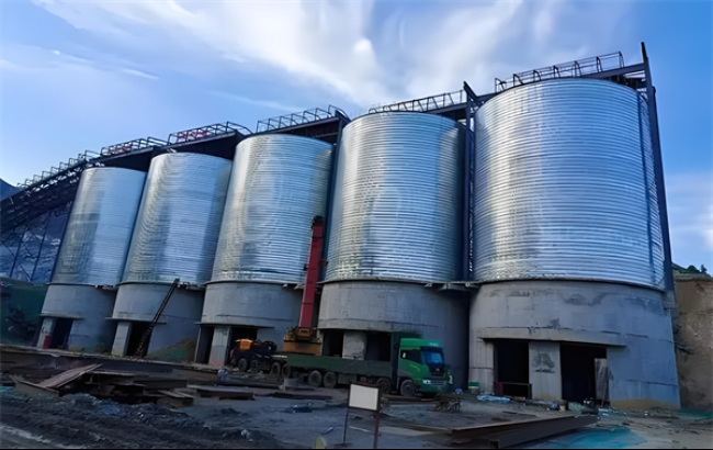 奉贤螺旋卷板仓施工现场